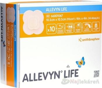 ALLEVYN LIFE Krytie na rany 10,3x10,3cm, adhezívne penové krytie so silikónovým gélom 10ks