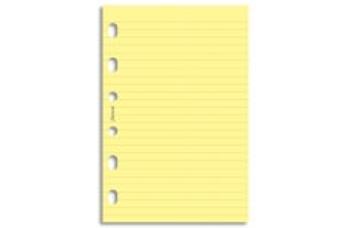Filofax papier linajkový žltý, 20 listov - vreckový