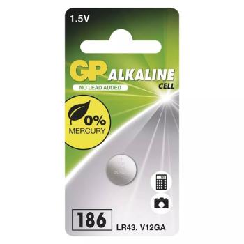 GP B13861 LR43 ALKALICKA GOMBIKOVA BATERIA(186F)