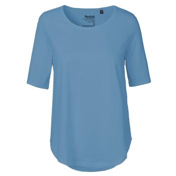 Neutral Dámske tričko s polovičným rukávom z organickej Fairtrade bavlny - Dusty indigo | S