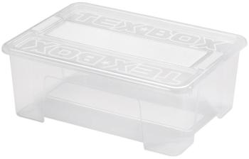 Plastový úložný box s vekom HEIDRUN TexBox 10l