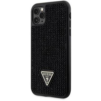 Guess Rhinestones Triangle Metal logo kryt pre iPhone 11 Pro Black (GUHCN58HDGTPK)