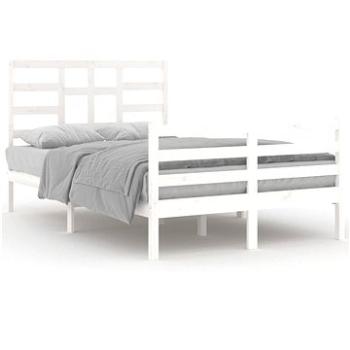 Rám postele biely masívne drevo 120 × 200 cm, 3105856