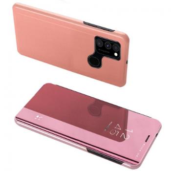 MG Clear View knižkové puzdro na Samsung Galaxy A12 / M12, ružové
