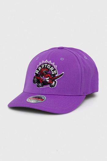 Šiltovka s prímesou vlny Mitchell&Ness Toronto Raptors fialová farba, s nášivkou