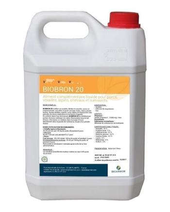 BIOARMOR Biobron 20 tekuté doplnkové krmivo vhodné pre všetky hospodárske zvieratá 5L