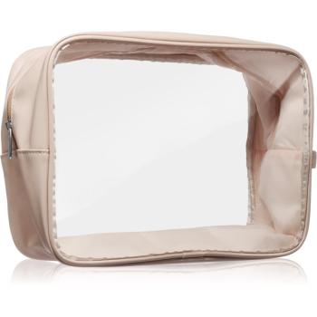 Notino Travel Collection Cosmetic bag transparentná kozmetická taštička XL Beige 27,5x20x12,5 cm 1 ks