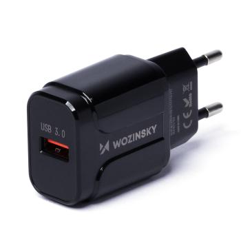 Wozinsky USB 3.0 Sieťová nabíjačka - Čierna KP26528