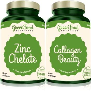 GreenFood Nutrition Collagen Beauty + Zinc Chelate sada (pre vlasy, nechty a pokožku)