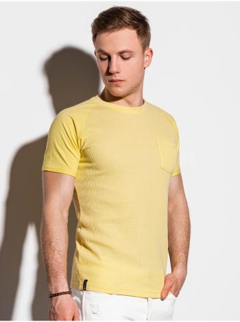 Pánske tričko s potlačou S1182 - žltá