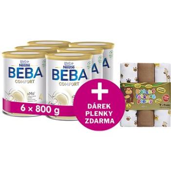 BEBA COMFORT 4 HM-O,  6× 800 g + T-Tomi plienky opice (8593893789708)