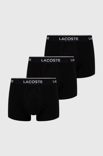 Boxerky Lacoste (3-pak) 5H3389-NUA, pánske, čierna farba