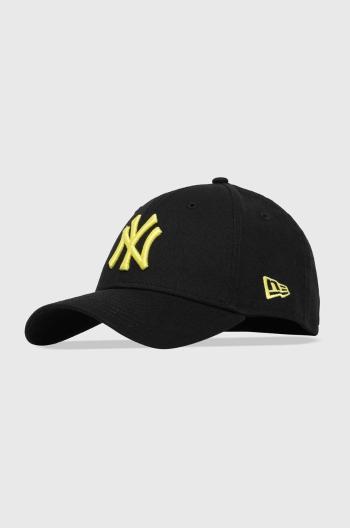 Bavlnená šiltovka New Era čierna farba, s nášivkou, NEW YORK YANKEES