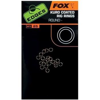 FOX Edges Kuro Coated Rig Rings, veľkosť S, 2,5 mm, 25 ks (5055350248393)