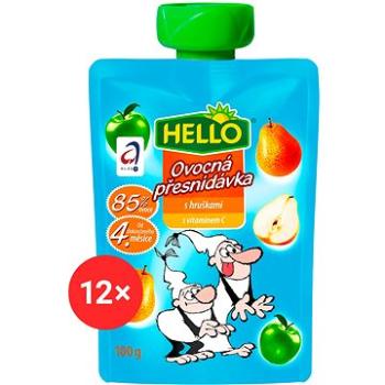 HELLO ovocná kapsička s hruškami 12× 100 g (8590014639461)