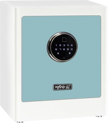 Basi 2020-0000-BLW mySafe Premium 350 nábytkový trezor  na heslo, zámok s odtlačkom prsta biela, modrá