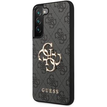 Guess PU 4G Metal Logo Zadný Kryt na Samsung Galaxy S23 Grey (GUHCS23S4GMGGR)