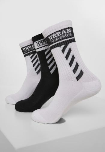 Urban Classics Sporty Logo Socks 3-Pack white/black/white - 47–50