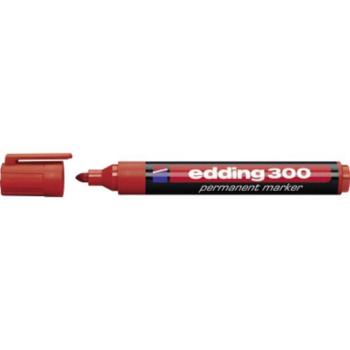 Edding edding 300 4-300002 permanentný popisovač červená Vodotesné: áno