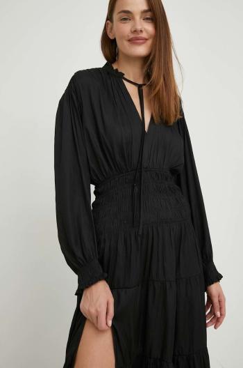 Šaty Answear Lab čierna farba, maxi, rovný strih