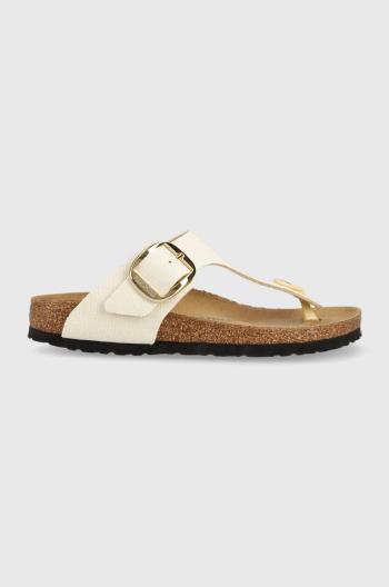 Žabky Birkenstock Gizeh dámske, béžová farba, na plochom podpätku, 1025503