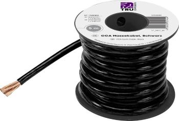 TRU COMPONENTS 1568968 ukostrovací kábel  1 x 4 mm² čierna 5 m