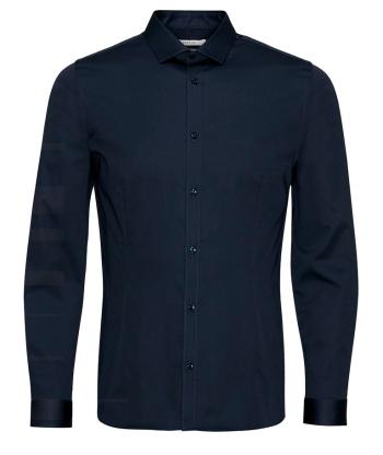 Jack&Jones Pánska košeľa JJPRPARMA Slim Fit 12097662 Navy Blazer XXL