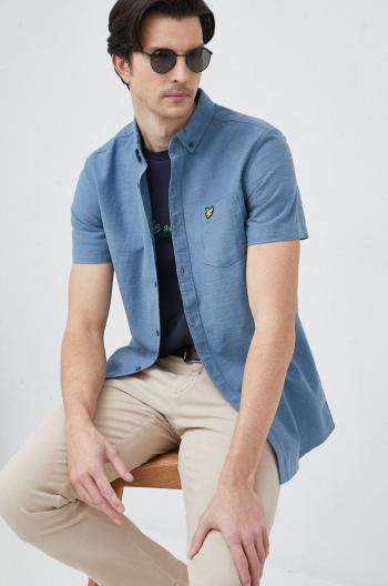 Bavlnená košeľa Lyle & Scott pánska, regular, s golierom button-down