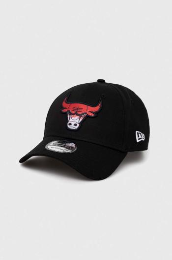 Bavlnená šiltovka New Era čierna farba, vzorovaná, CHICAGO BULLS