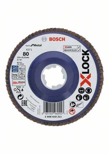 Bosch Accessories 2608619211  Ø 125 mm Zrnitosť 80 1 ks