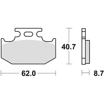 Braking brzdové doštičky (semi-metalická zmes SM1) (2 ks) M501 – 129 (M501-129)