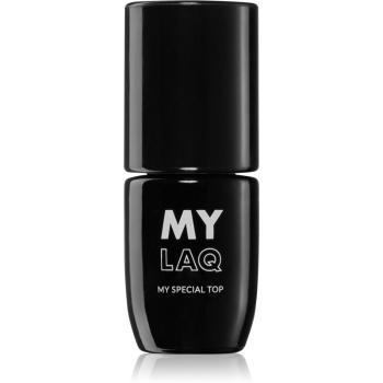 MYLAQ My Top Special gélový vrchný lak na nechty odtieň My Black 5 ml