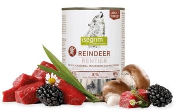 Isegrim Dog Adult Mono Reindeer pure with Blackberries, Champignons & Herbs 6 x 800 g