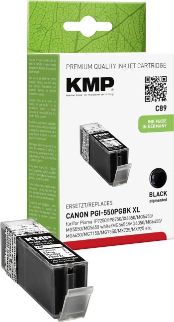KMP Ink náhradný Canon PGI-550BK, PGI-550BK XL kompatibilná  čierna C89 1518,0001