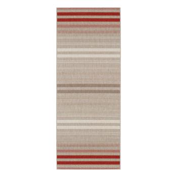 Červeno-krémový vonkajší koberec NORTHRUGS Paros, 80 x 200 cm