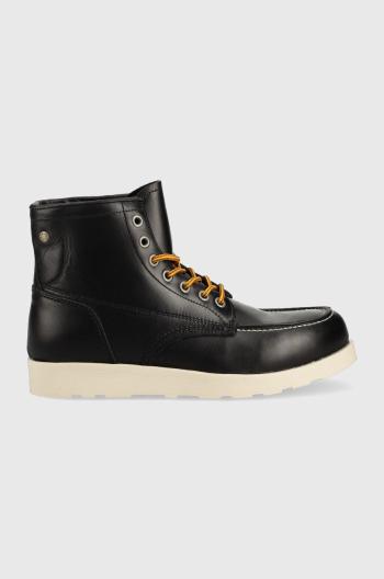 Kožená obuv Jack & Jones Darwin pánske, čierna farba