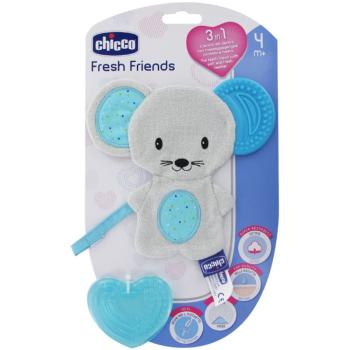 Chicco Fresh Friends Teething Cuddly Toy uspávačik s hryzadielkom Boy 1 ks