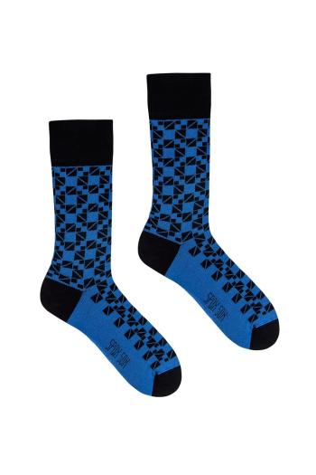 Modro-čierne ponožky Mosaic
