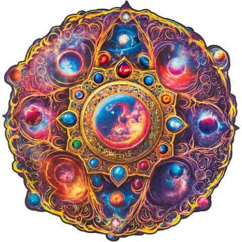 UNIDRAGON Drevené puzzle mandala space dreams veľkosť KS