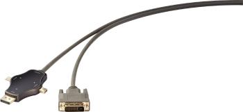 Renkforce RF-3909366 káblové zdieľanie prepojovací kábel [1x DVI zástrčka 24+1-pólová - 3x mini DisplayPort zástrčka, zá