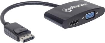 Manhattan 152587 DisplayPort adaptér [1x zástrčka DisplayPort - 1x VGA zásuvka, HDMI zásuvka] čierna  16.00 cm