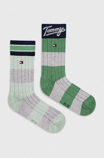 Detské ponožky Tommy Hilfiger 2-pak zelená farba