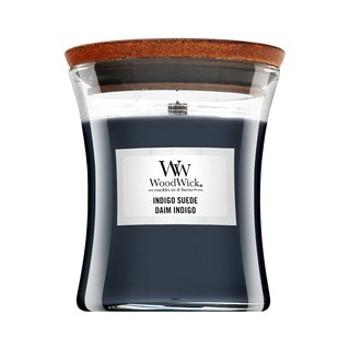 Woodwick Indigo Suede vonná sviečka 85 g