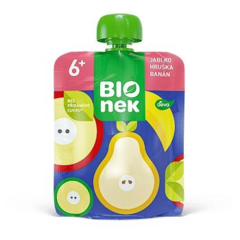 DEVA Bionek Ovocná kapsička Jablko, Hruška a Banán od 6.mesiaca BIO 90 g