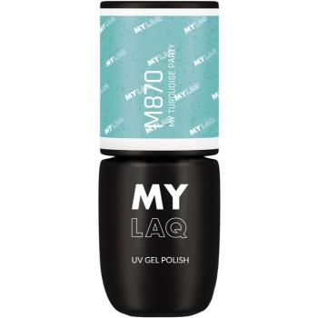 MYLAQ UV Gel Polish gélový lak na nechty odtieň My Turquoise Party 5 ml