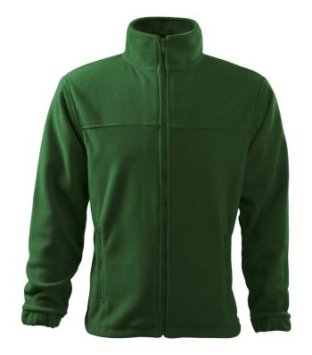 MALFINI Pánska fleecová mikina Jacket - Fľaškovo zelená | XXL