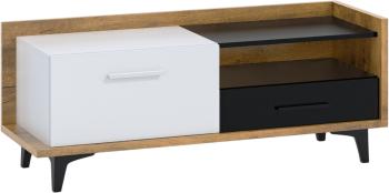 WIP TV stolík BOX-08 Farba: dub burgun / biela / čierna 
