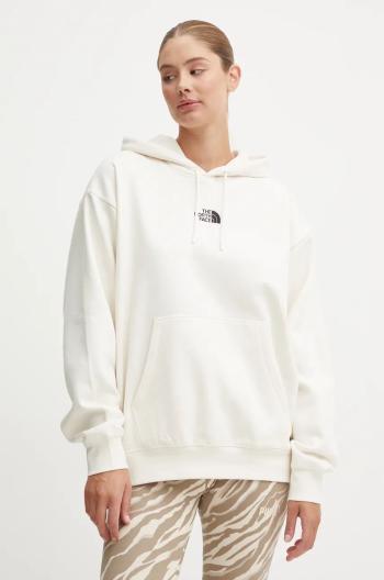 Mikina The North Face Essential Hoodie dámska, béžová farba, s kapucňou, jednofarebná, NF0A89ENQLI1