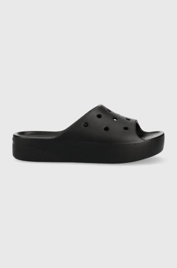 Šľapky Crocs Classic Platform Slide dámske, čierna farba, na platforme, 208180