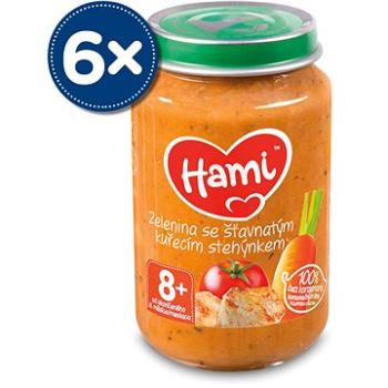 Hami Zelenina so šťavnatým kuracím stehienkom, 6× 200 g (5900852996542)